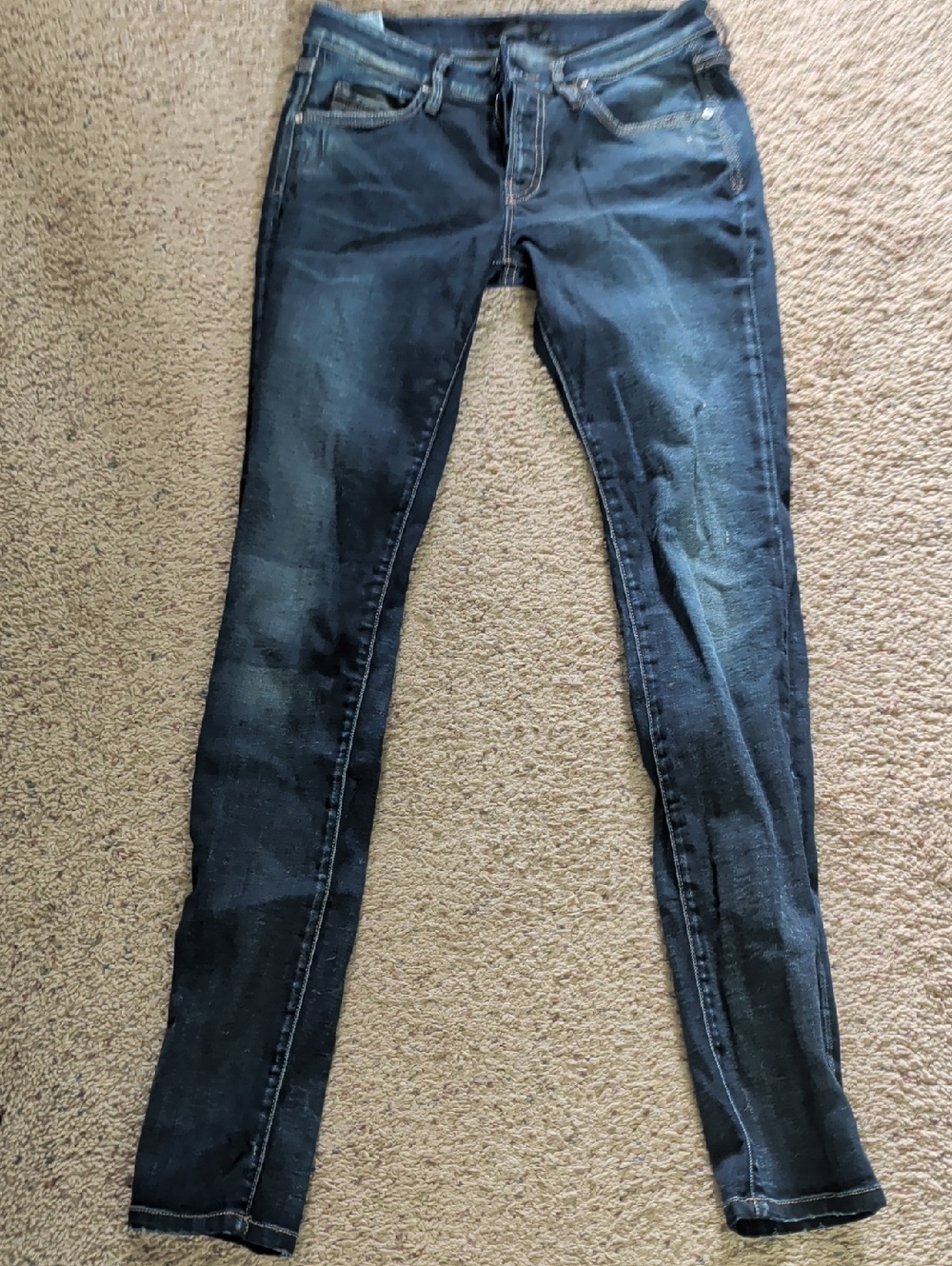 Diesel Black Gold Women's Skinny Jeans in Faded Dark Blue